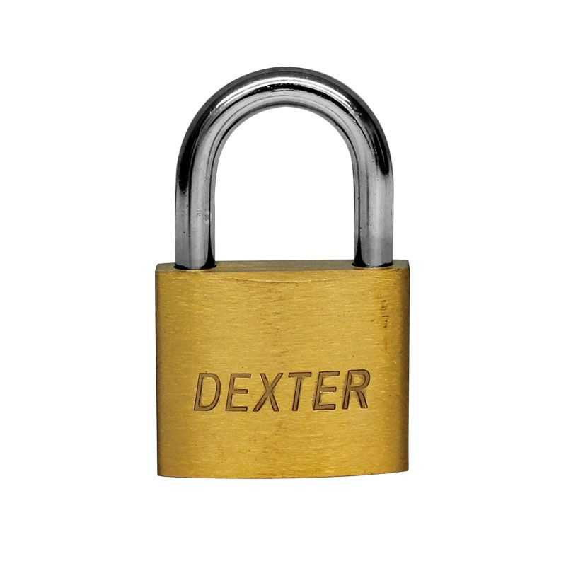 CANDADO DEXTER LATONADO 40 MM GANCHO CORTO