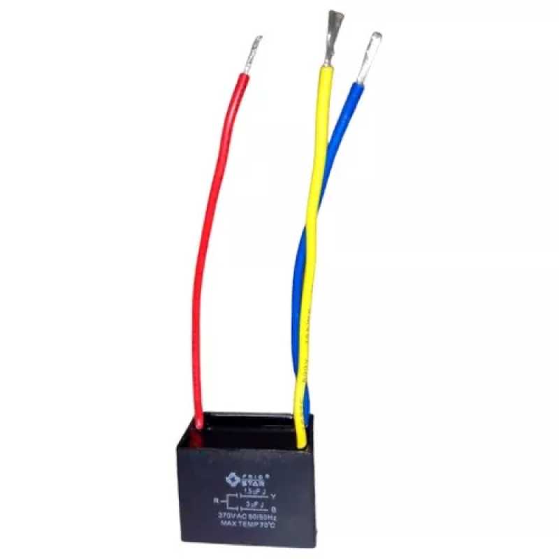 CAPACITOR VENTILADOR TECHO 3 CABLES 1.5 Y 3 MFD