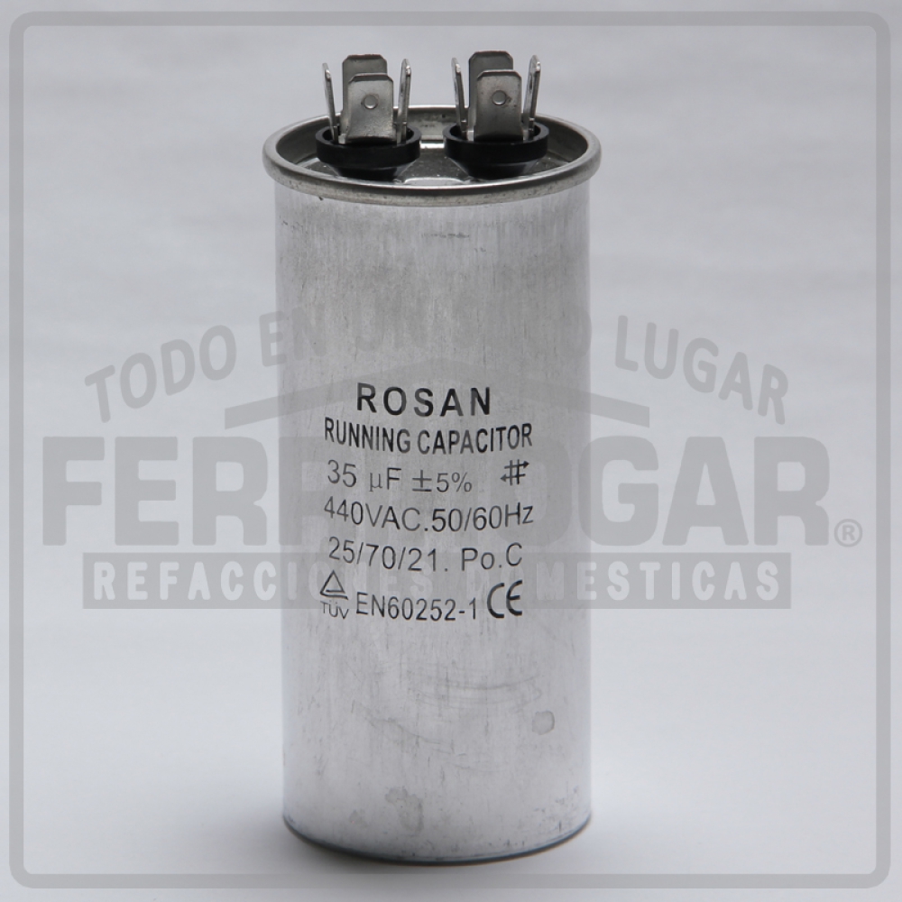 CAPACITOR AIRE ACONDICIONADO 35 MFD 440V REDONDO