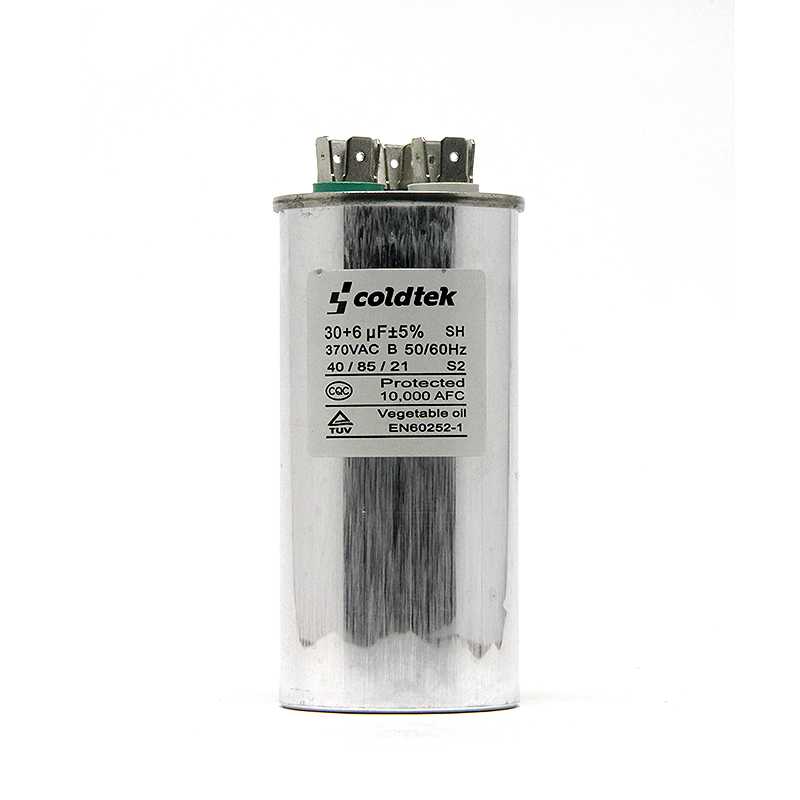 CAPACITOR DUAL AIRE ACONDICIONADO 30 Y 6 MFD 370V REDONDO