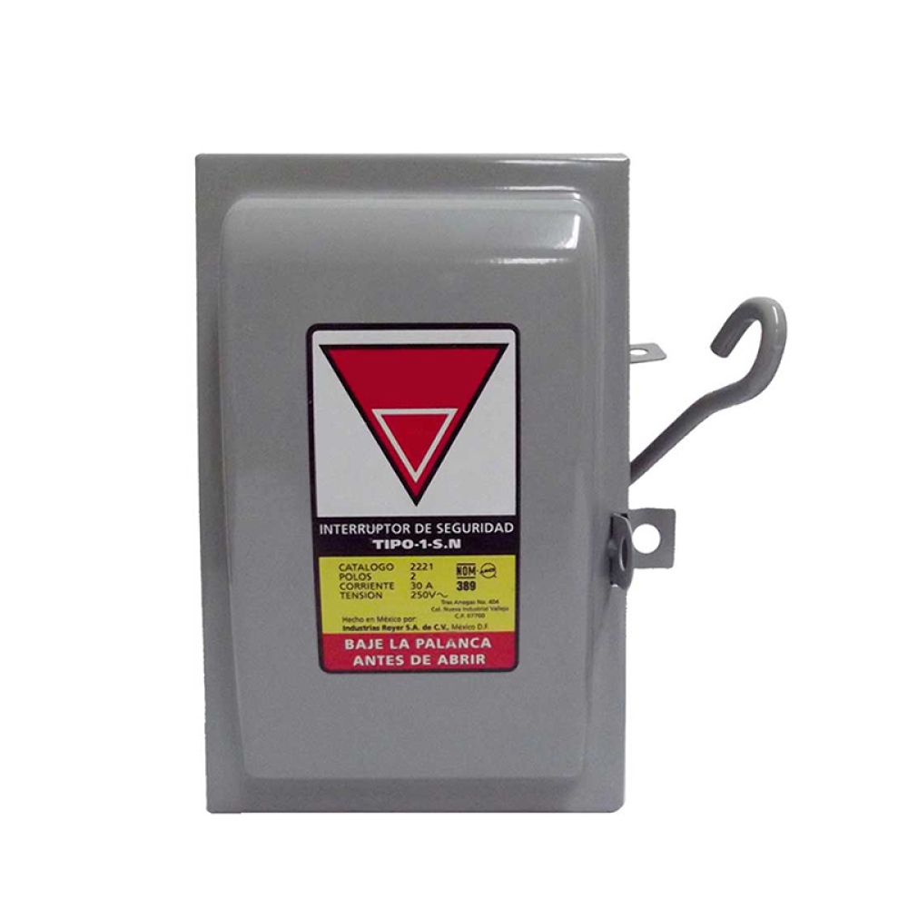CAJA FUSIBLES EXTERIOR CON PALANCA INTERRUPTORA 2x30A